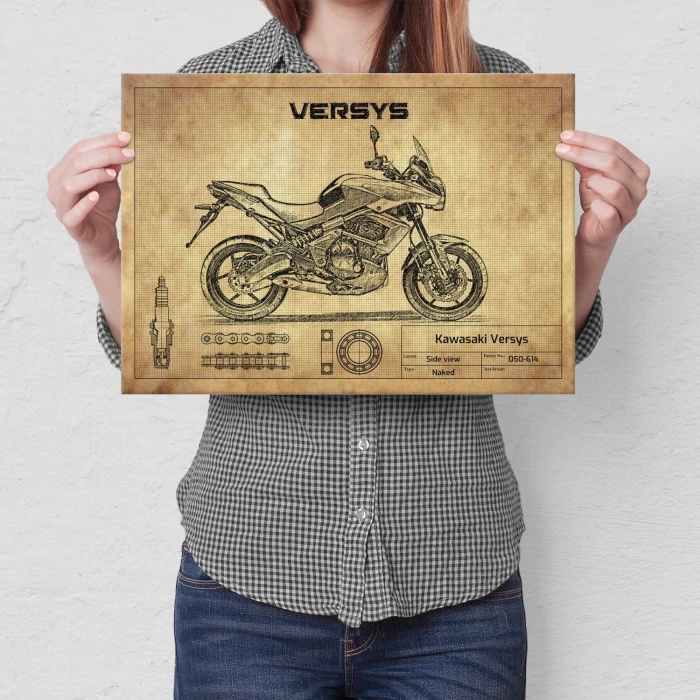 Plakat metalowy Kawasaki Versys Prezent