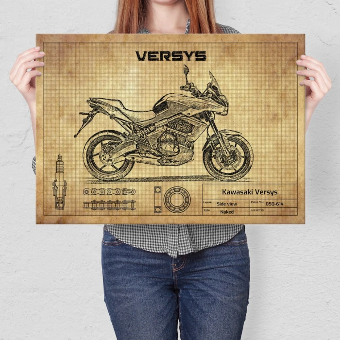 Plakat metalowy Kawasaki Versys Prezent