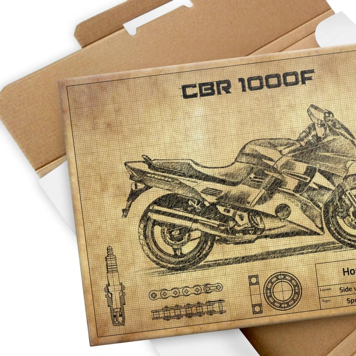 Plakat metalowy Honda CBR 1000F Prezent