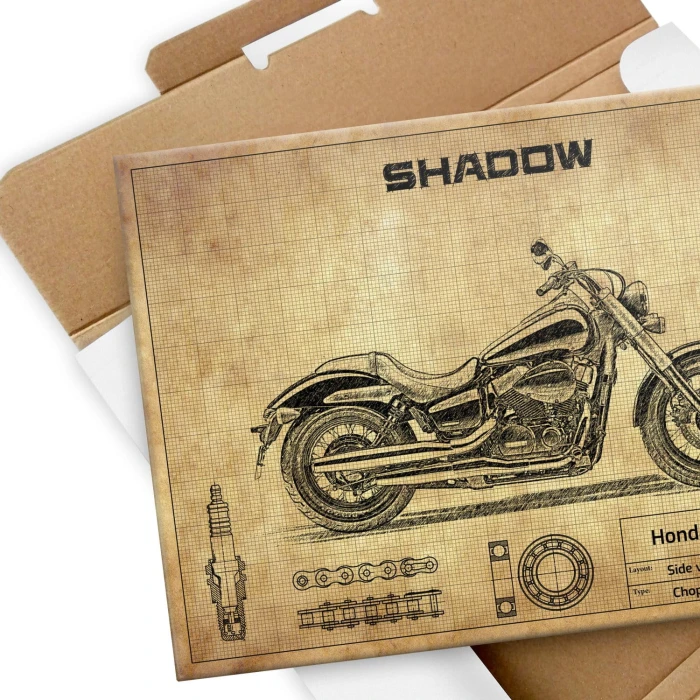 Plakat metalowy Honda Shadow VT 750 Prezent