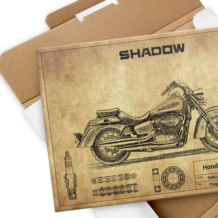 Plakat metalowy Honda Shadow VT 750 Prezent