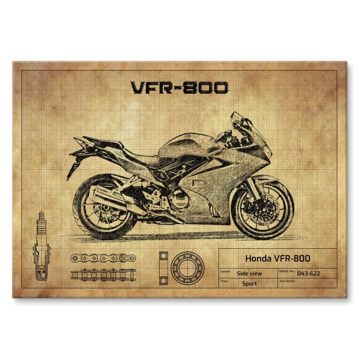 Plakat metalowy Honda VFR-800 Prezent