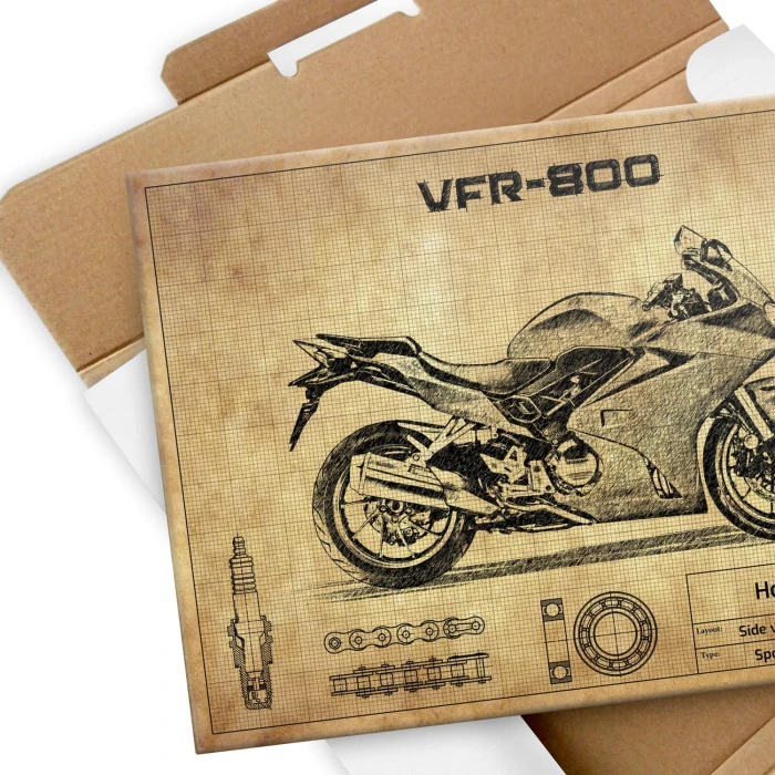 Plakat metalowy Honda VFR-800 Prezent
