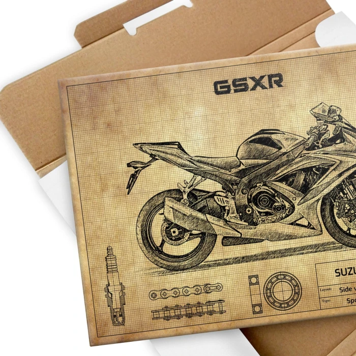 Plakat metalowy SUZUKI GSXR 750 K8 Prezent