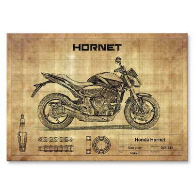 Plakat metalowy Honda Hornet Prezent