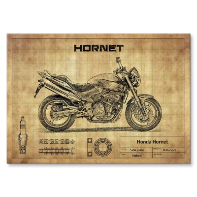 Plakat metalowy Honda Hornet Prezent