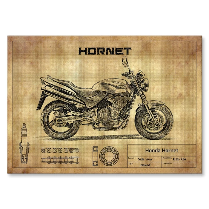 Plakat metalowy Honda Hornet Prezent