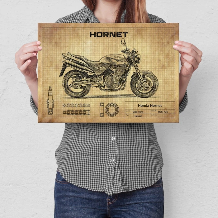 Plakat metalowy Honda Hornet Prezent