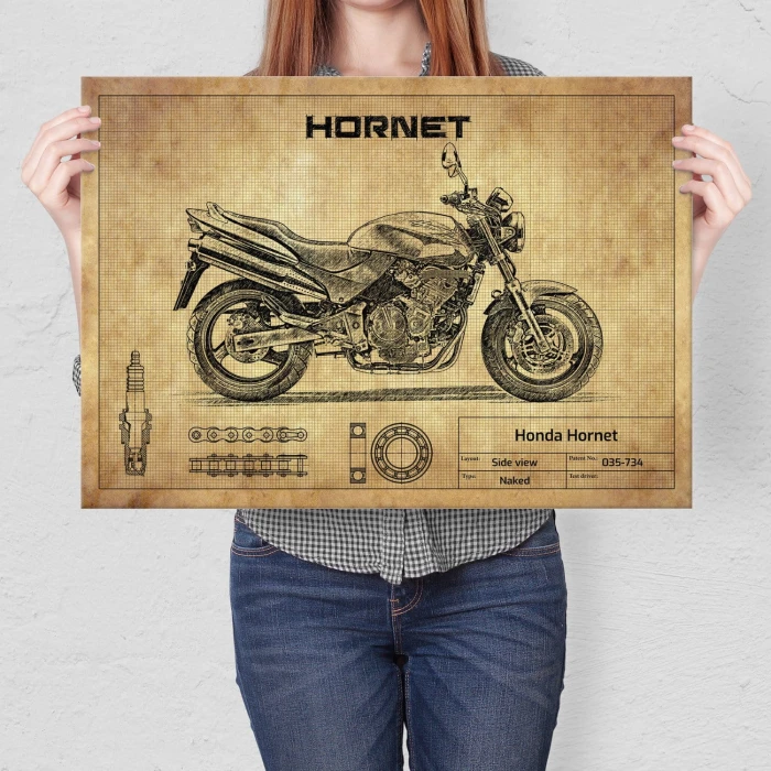 Plakat metalowy Honda Hornet Prezent