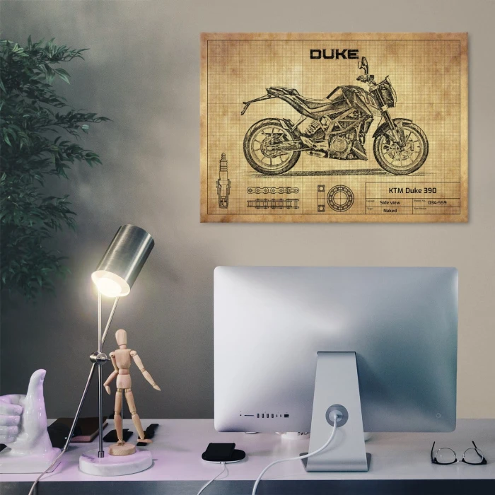 Plakat metalowy KTM Duke 390 Prezent