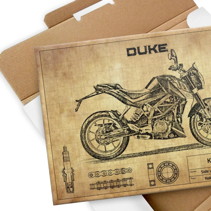 Plakat metalowy KTM Duke 390 Prezent