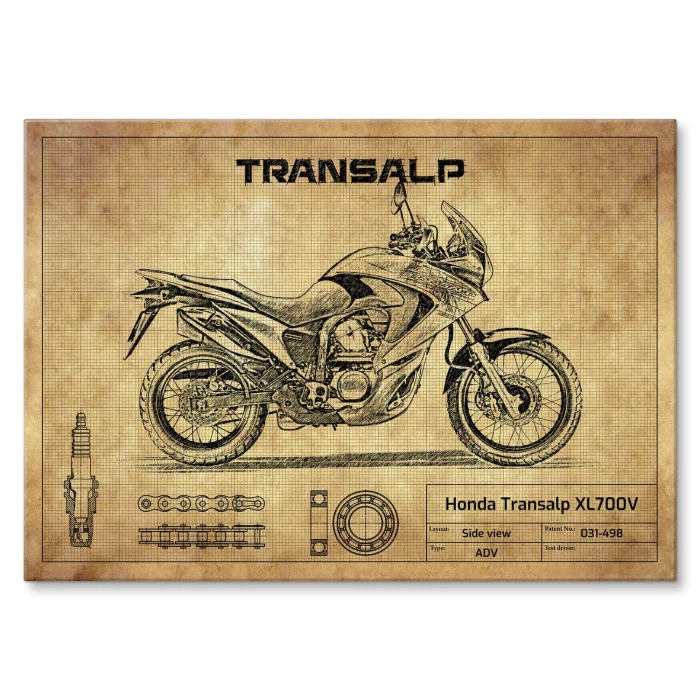 Plakat metalowy Honda Transalp XL700V Prezent