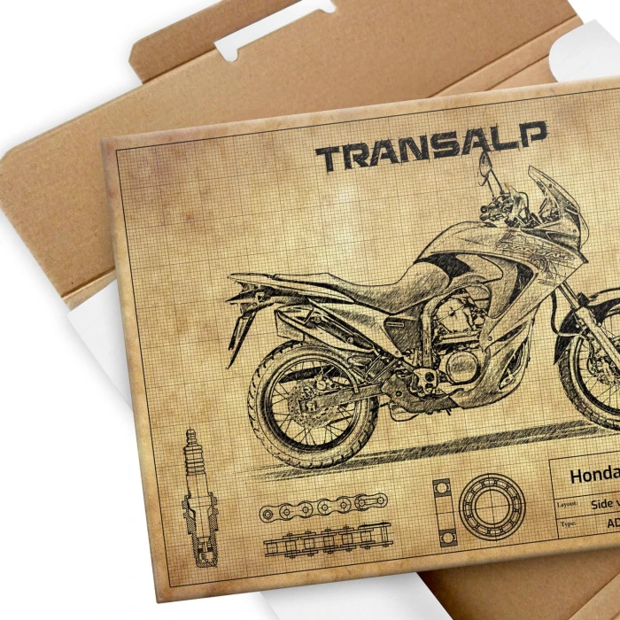 Plakat metalowy Honda Transalp XL700V Prezent