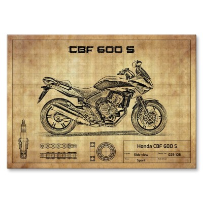 Plakat metalowy Honda CBF 600 S Prezent