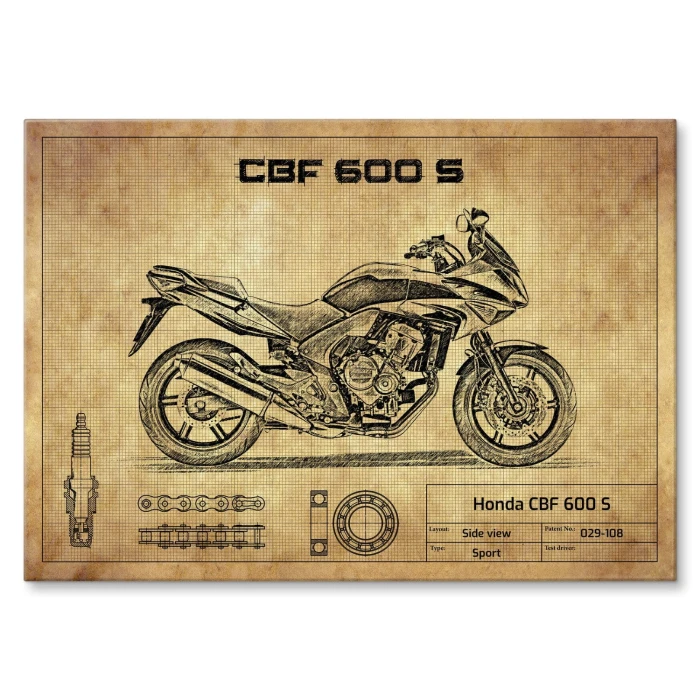 Plakat metalowy Honda CBF 600 S Prezent