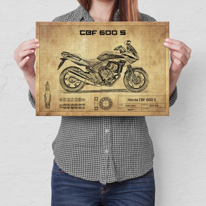 Plakat metalowy Honda CBF 600 S Prezent
