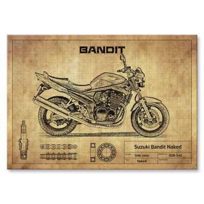 Plakat metalowy Suzuki Bandit Naked Prezent