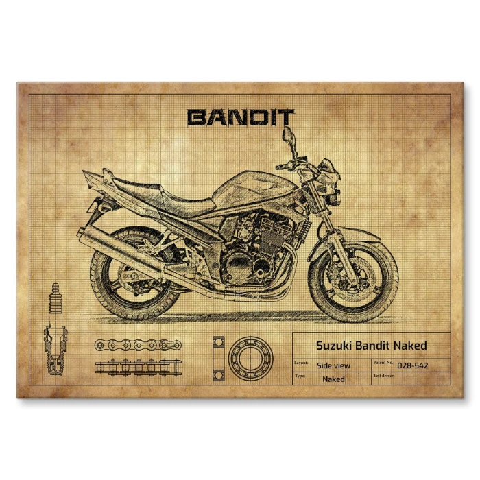 Plakat metalowy Suzuki Bandit Naked Prezent