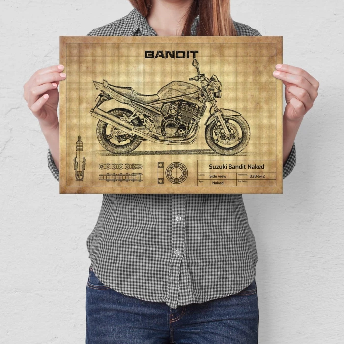Plakat metalowy Suzuki Bandit Naked Prezent