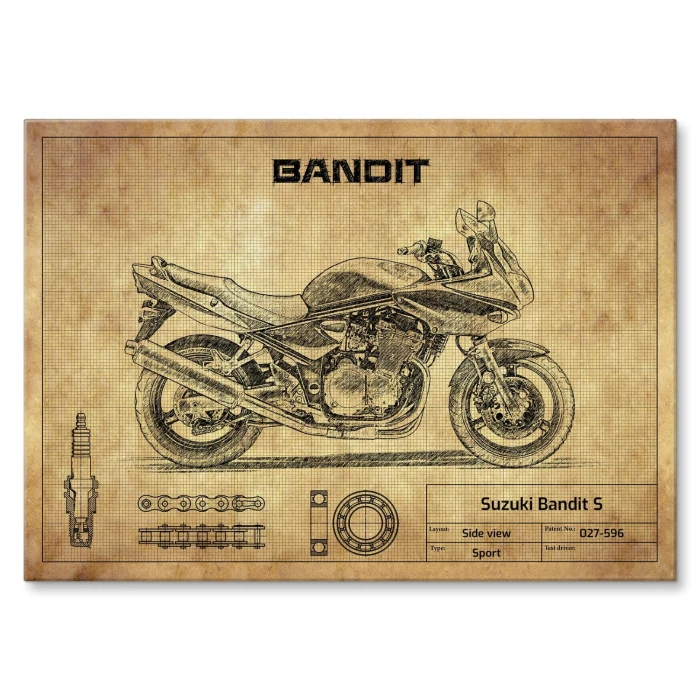 Plakat metalowy Suzuki Bandit S Prezent