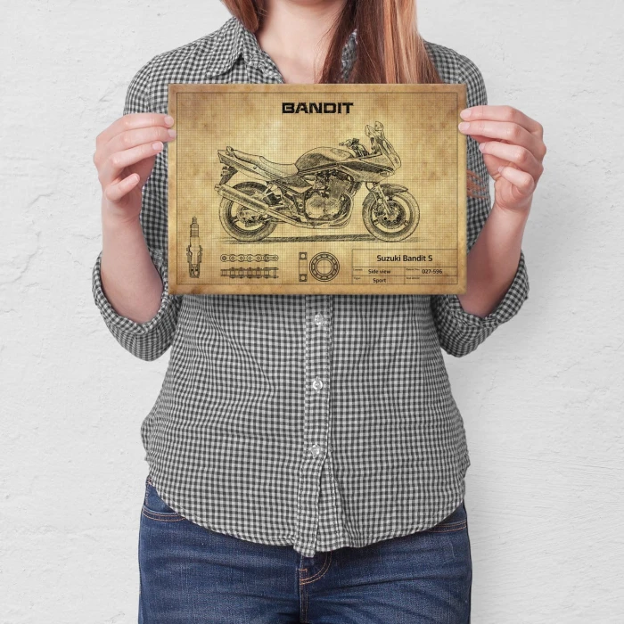Plakat metalowy Suzuki Bandit S Prezent
