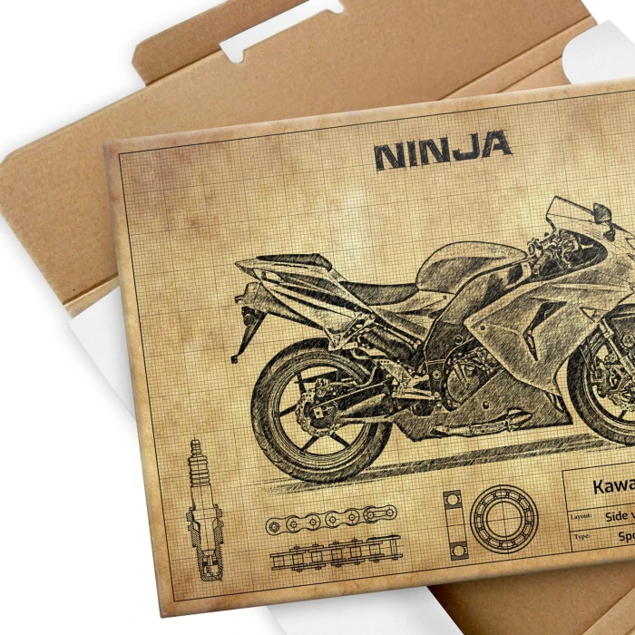 Plakat metalowy Kawasaki ZX10R 2006 Prezent