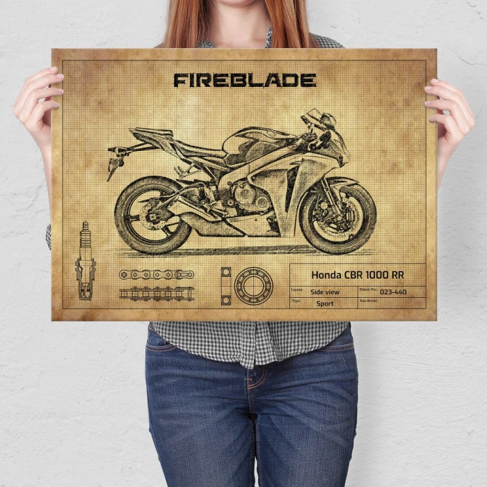 Plakat metalowy Honda CBR 1000 RR Prezent