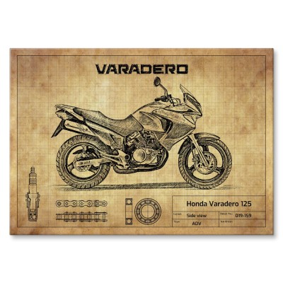 Plakat metalowy Honda Varadero 125 Prezent
