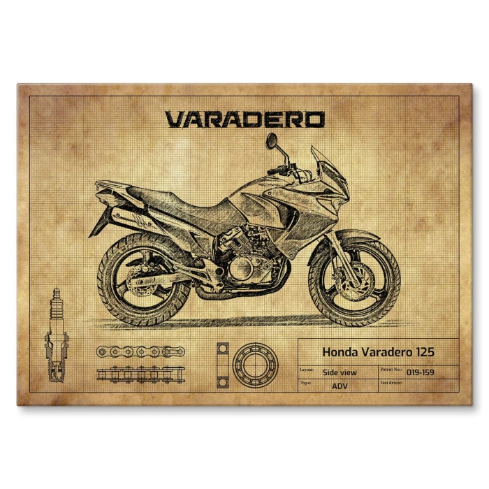 Plakat metalowy Honda Varadero 125 Prezent