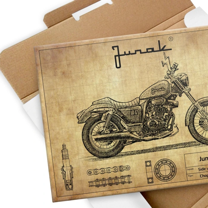 Plakat metalowy Junak M12 Vintage Prezent