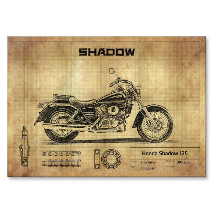 Plakat metalowy Honda Shadow 125 Prezent