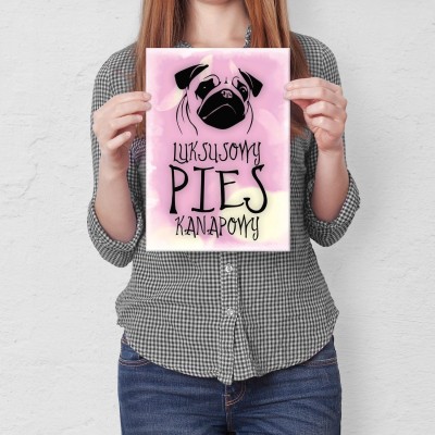 Plakat metalowy Pies kanapowy Prezent