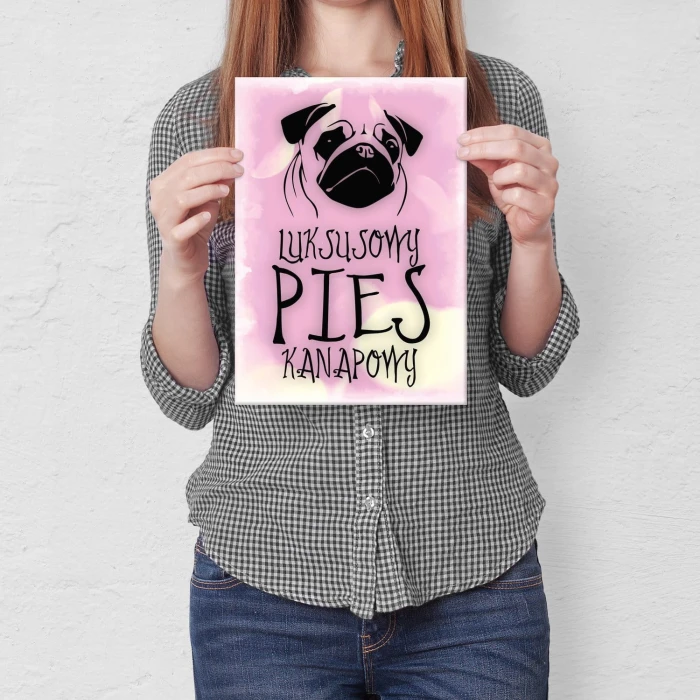 Plakat metalowy Pies kanapowy Prezent