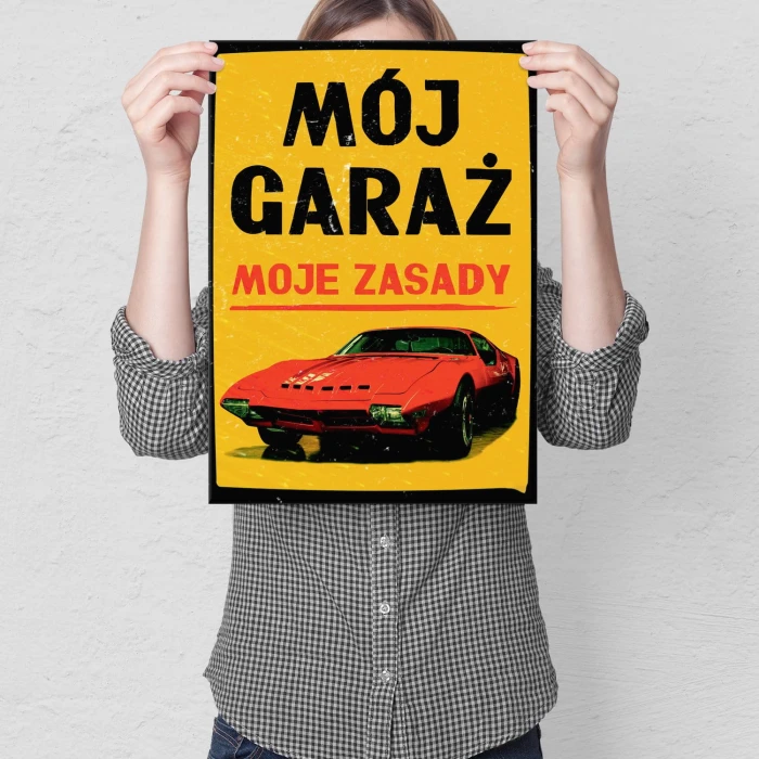 Plakat metalowy Mój garaż Firebird Prezent