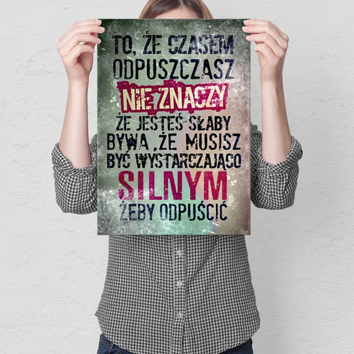 Plakat metalowy Czasem odpuść Prezent
