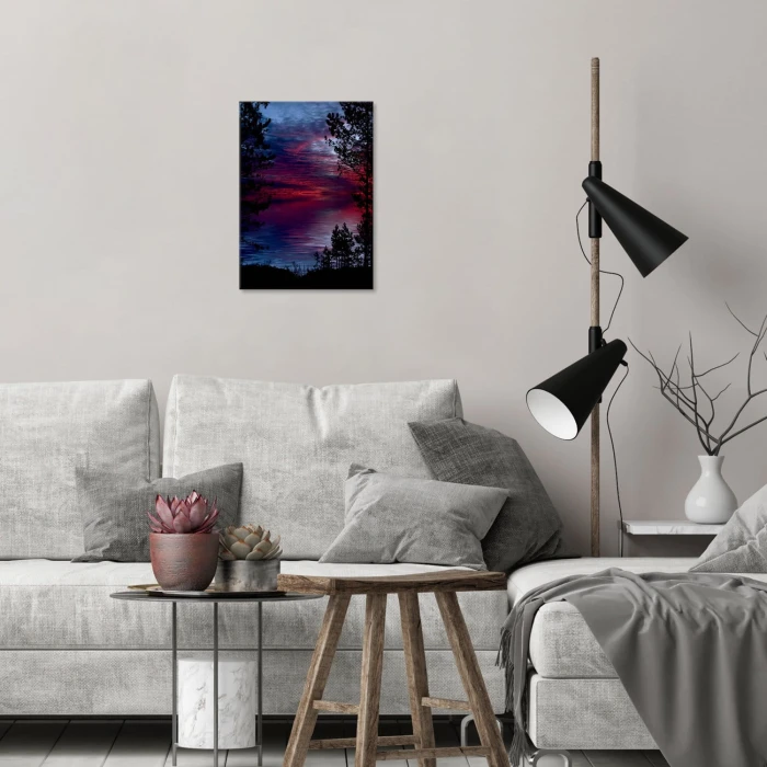 Plakat metalowy Lovely lake Prezent