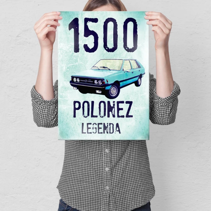 Plakat metalowy Samochód Polonez Prezent