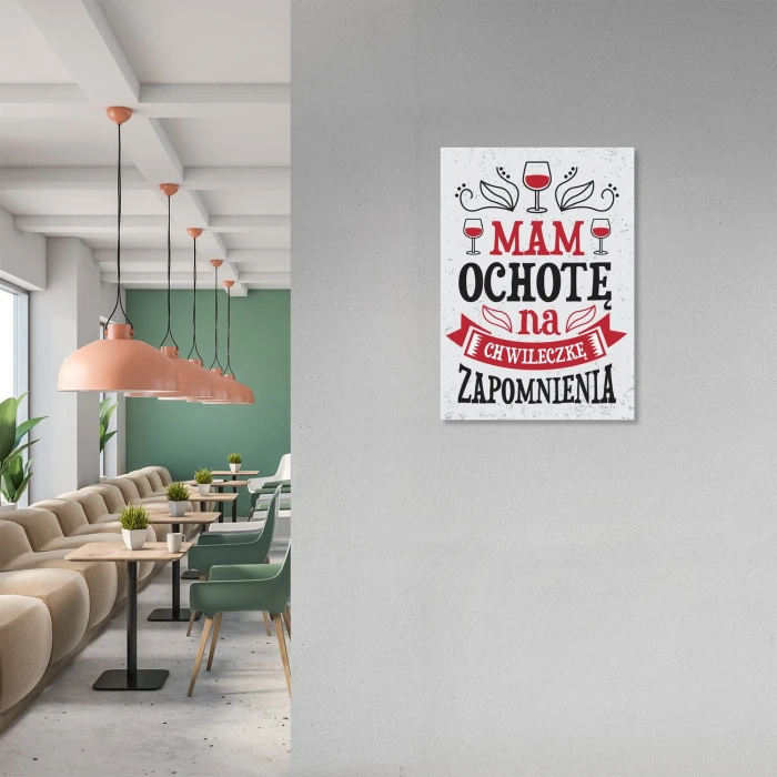 Plakat metalowy Chwileczka zapomnienia Prezent