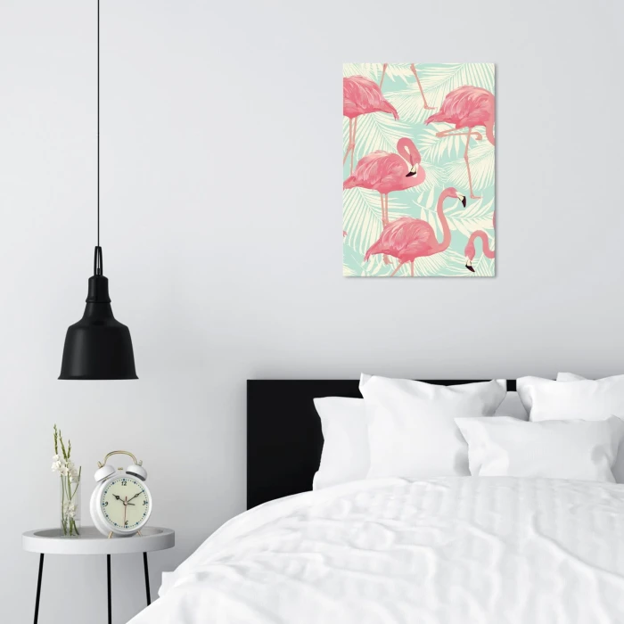 Plakat metalowy Flamingi Prezent