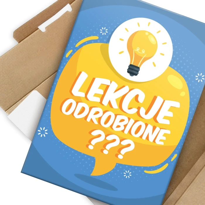 Plakat metalowy Lekcje odrobione? Prezent