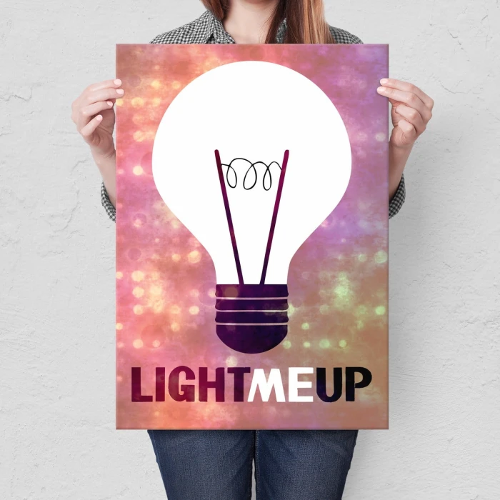 Plakat metalowy Light me up Prezent