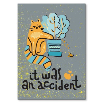 Plakat metalowy an accident Prezent