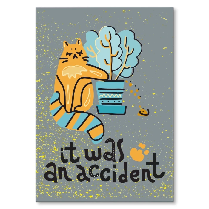 Plakat metalowy an accident Prezent