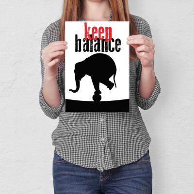 Plakat metalowy Keep balance Prezent