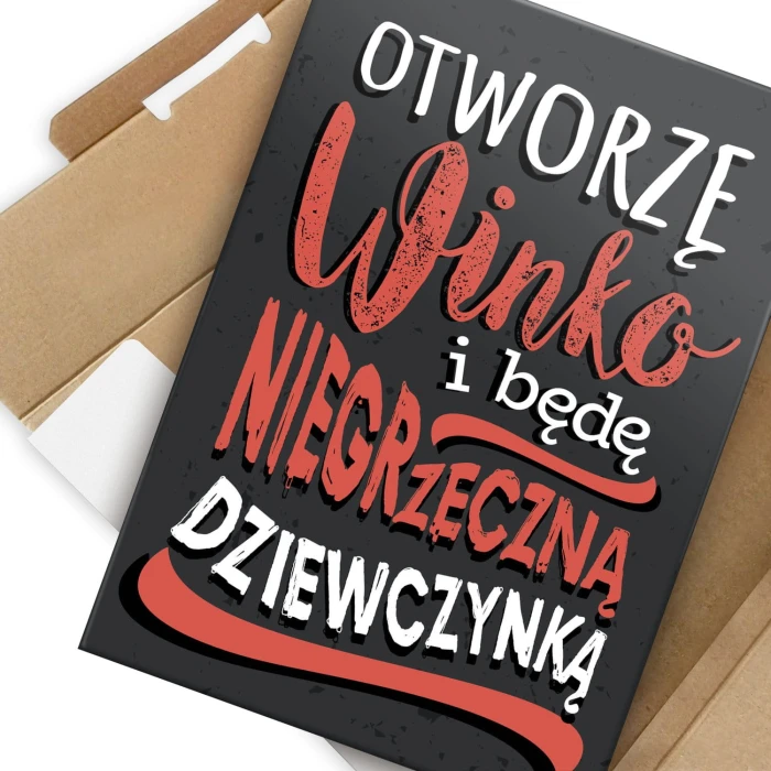 Plakat metalowy Niegrzeczna dziewczynka Prezent