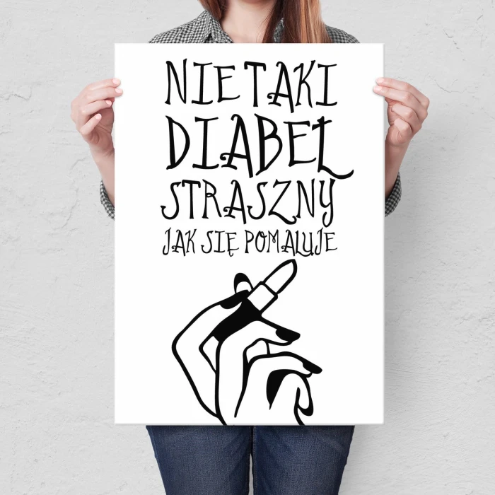 Plakat metalowy Nie taki diabeł straszny Prezent