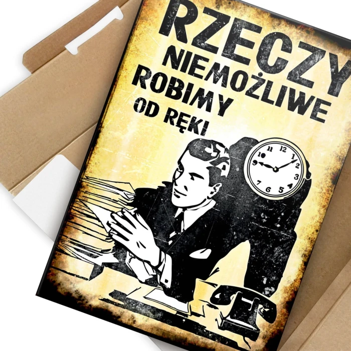 Plakat metalowy Rzeczy niemożliwe Prezent
