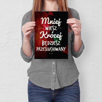 Plakat metalowy Przesłuchanie Prezent