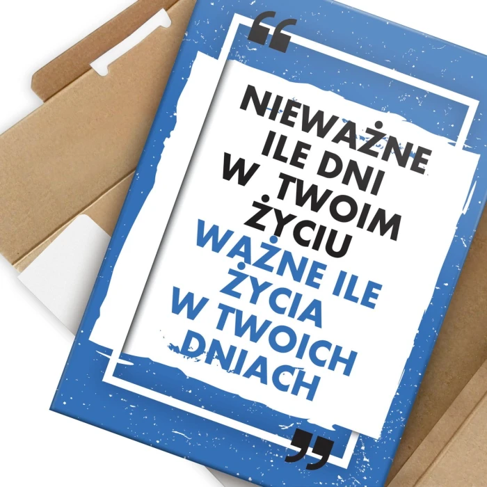 Plakat metalowy Ile życia w dniach Prezent