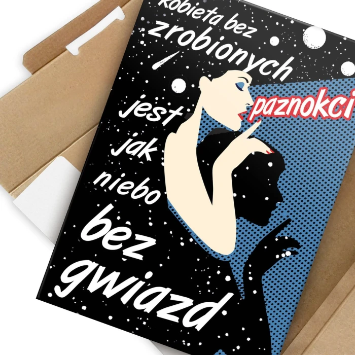 Plakat metalowy Paznokcie Prezent